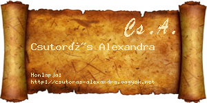Csutorás Alexandra névjegykártya