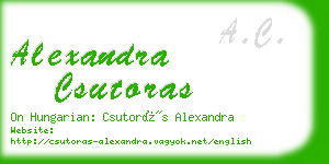 alexandra csutoras business card